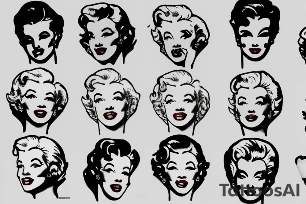 marylin monroe face blackwork style black background tattoo idea marylin monroe face blackwork style black background tattoo idea