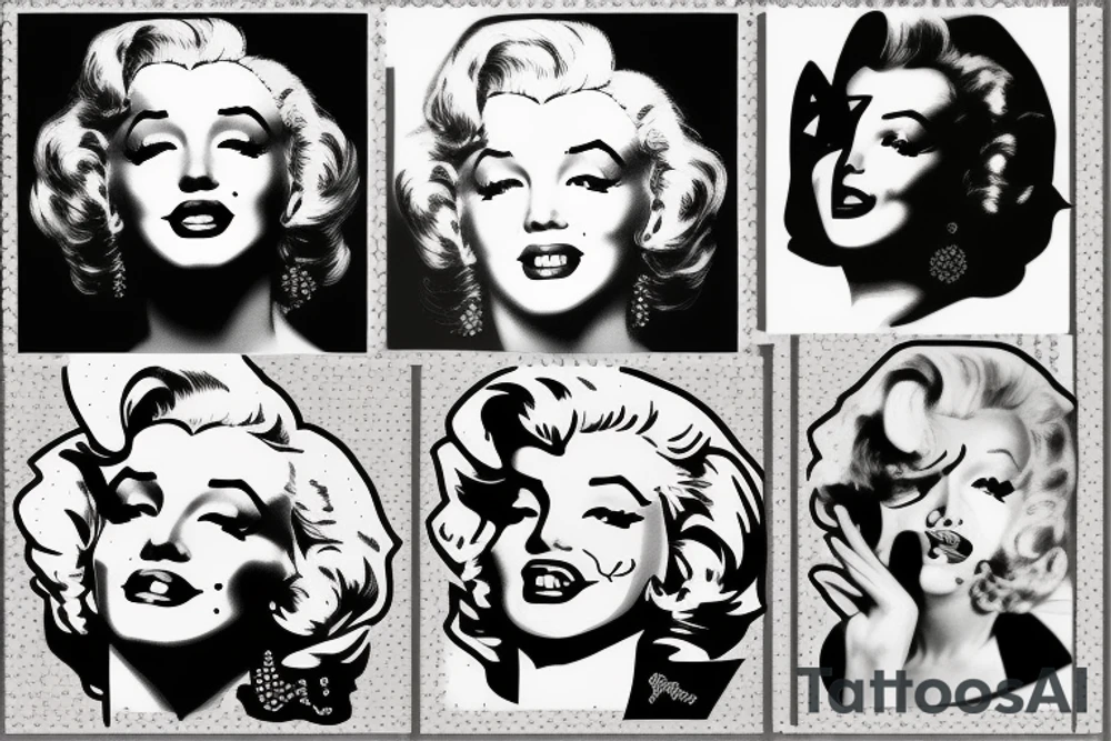 marylin monroe face blackwork style black background tattoo idea marylin monroe face blackwork style black background tattoo idea
