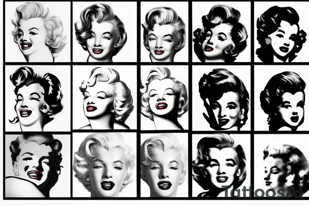 marylin monroe face blackwork style black background tattoo idea marylin monroe face blackwork style black background tattoo idea