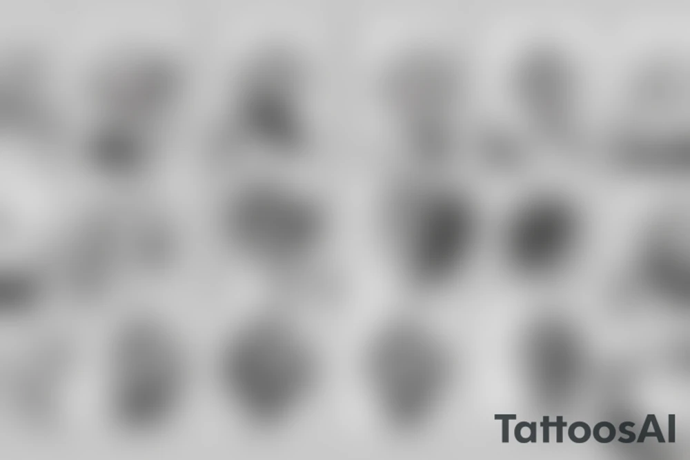 russian marylin monroe blackwork tattoo idea
