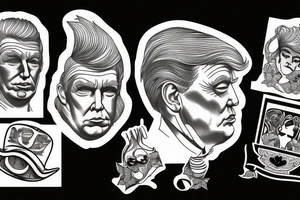TRUMP blackwork tattoo idea