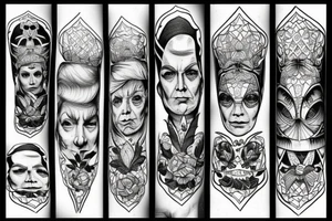 TRUMP blackwork tattoo idea