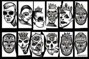 TRUMP FACE blackwork tattoo idea