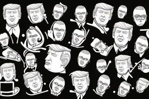 TRUMP FACE blackwork tattoo idea
