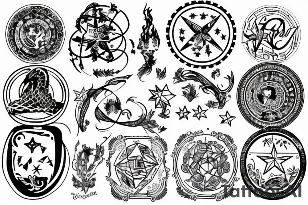 CCCP blackwork tattoo idea