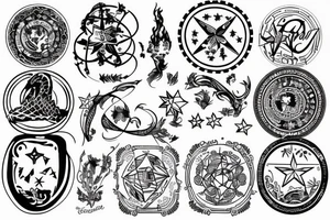 CCCP blackwork tattoo idea