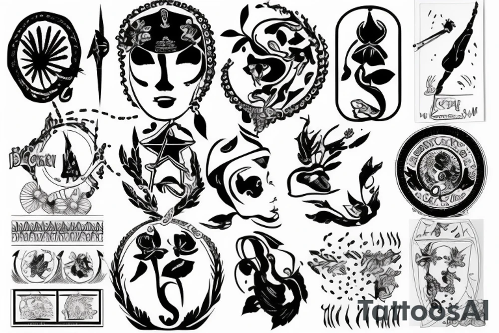CCCP blackwork tattoo idea
