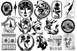CCCP blackwork tattoo idea