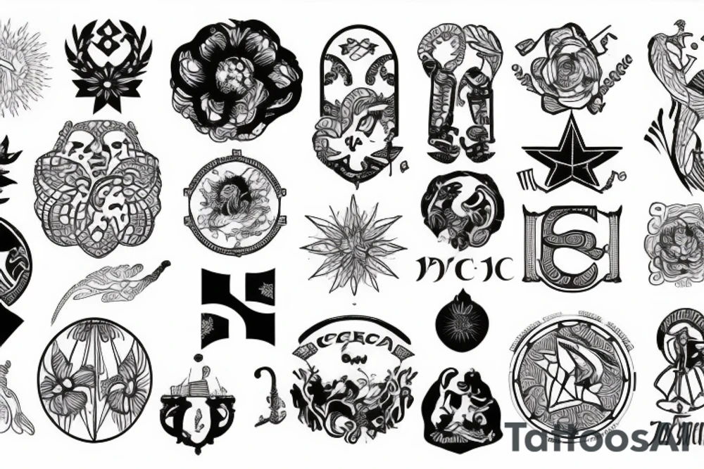 CCCP blackwork tattoo idea