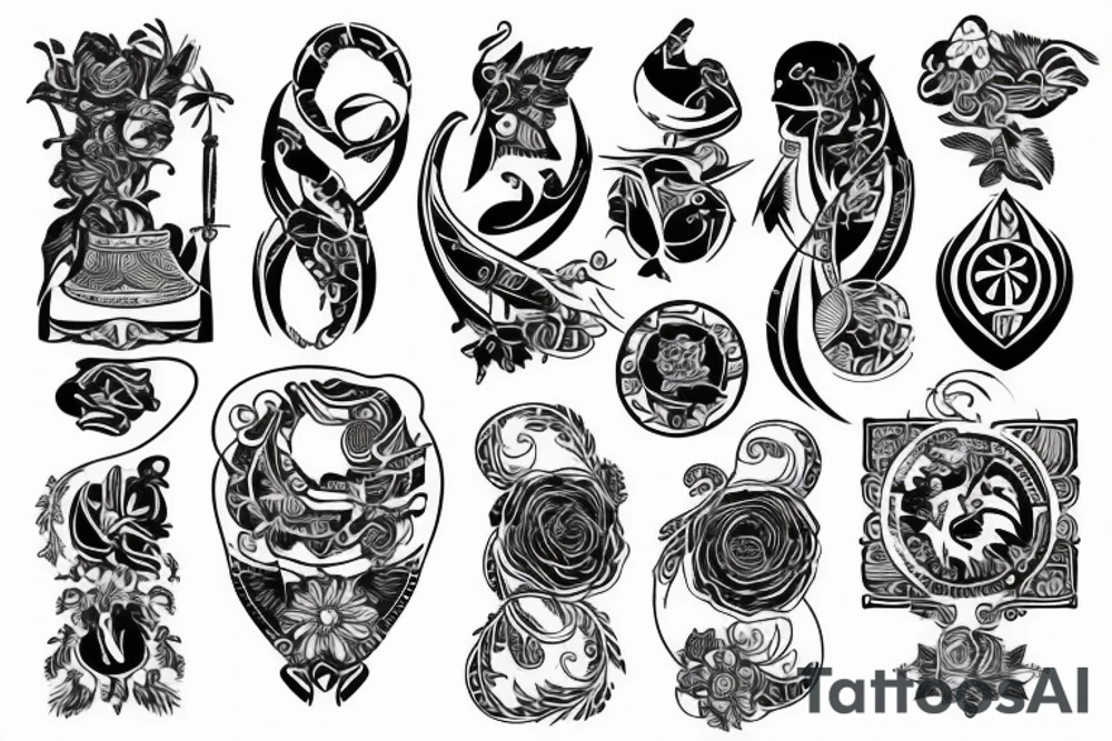 CCCP blackwork tattoo idea