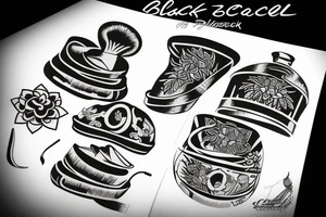 CCCP blackwork tattoo idea