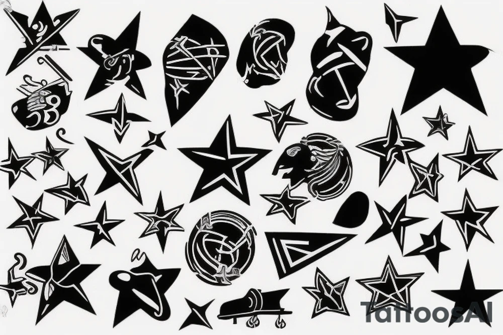 CCCP blackwork tattoo idea