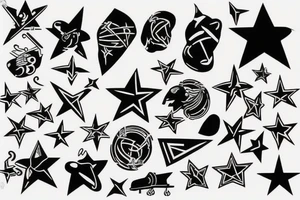 CCCP blackwork tattoo idea