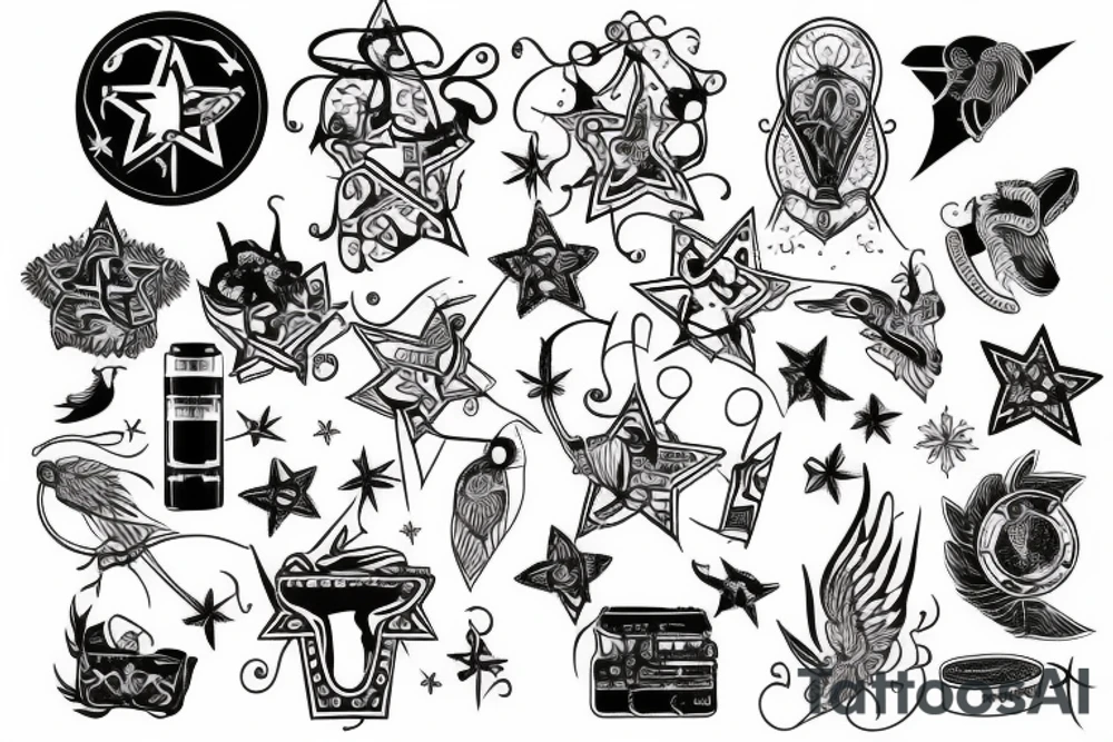 CCCP blackwork tattoo idea