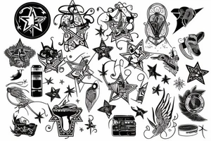 CCCP blackwork tattoo idea