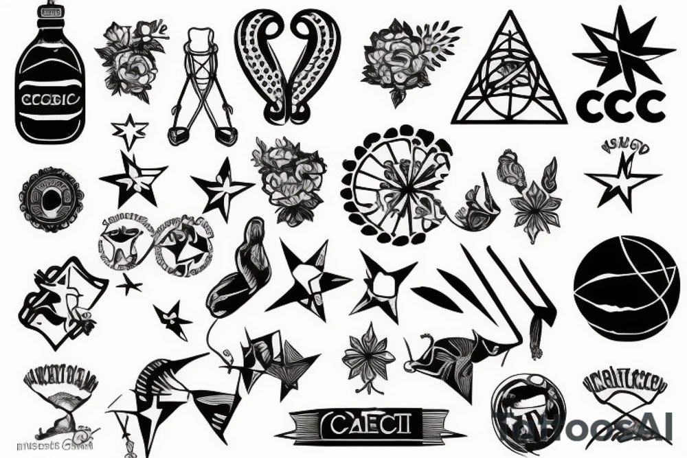 CCCP blackwork tattoo idea