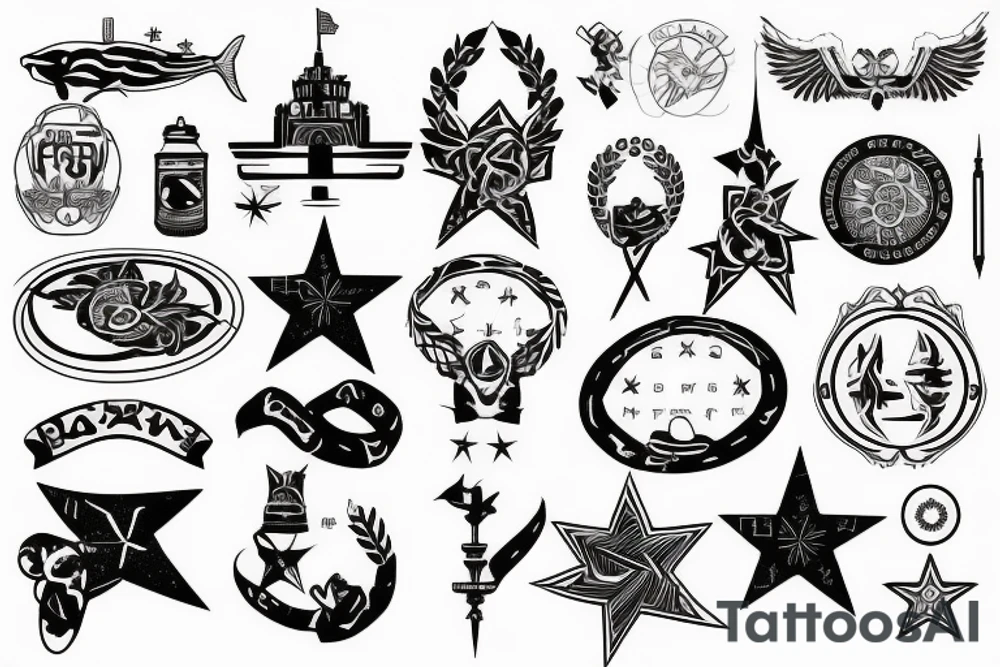 CCCP blackwork tattoo idea