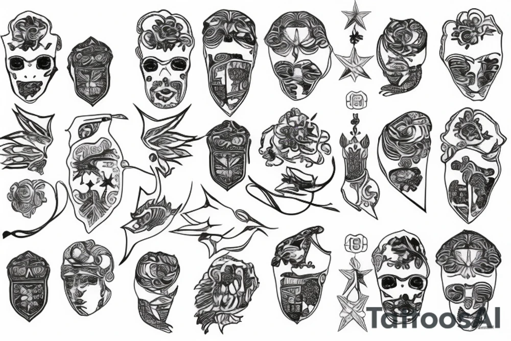 CCCP blackwork tattoo idea