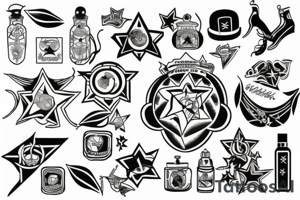 CCCP blackwork tattoo idea
