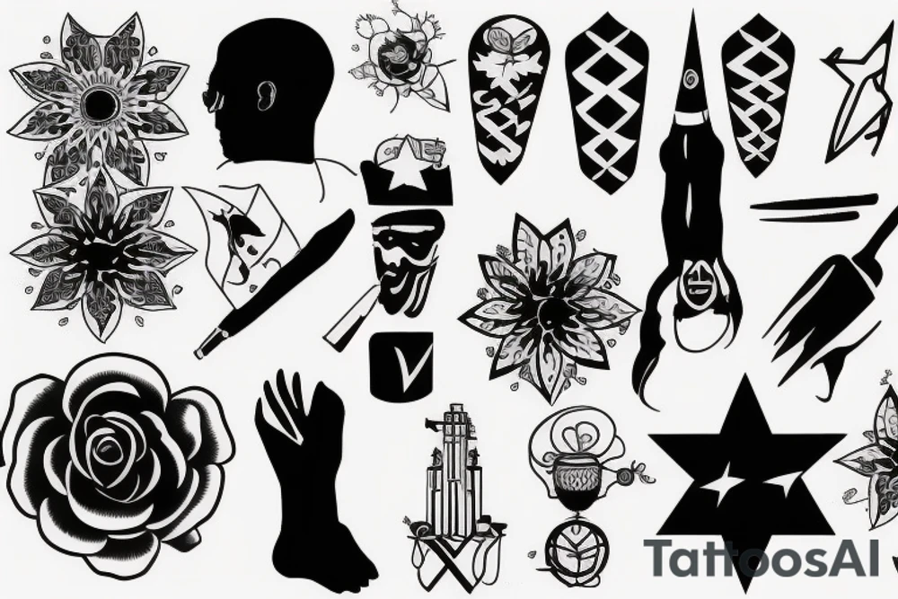 CCCP blackwork tattoo idea