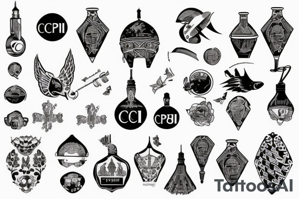 CCCP blackwork tattoo idea