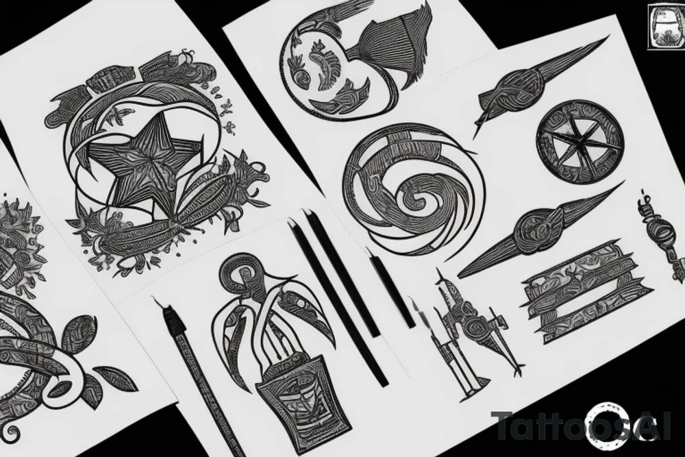 CCCP blackwork tattoo idea