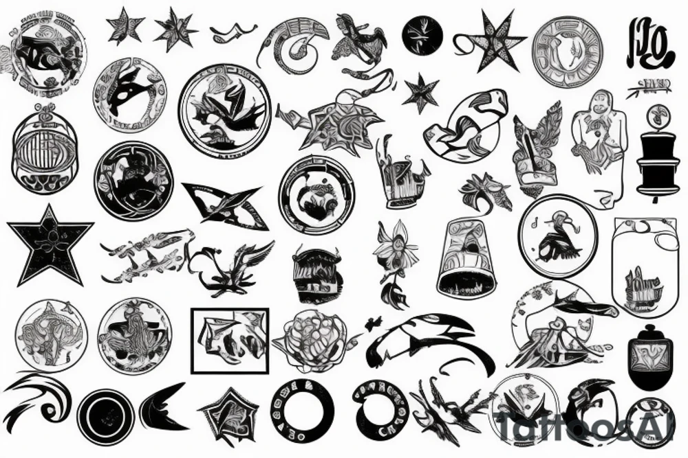 CCCP blackwork tattoo idea