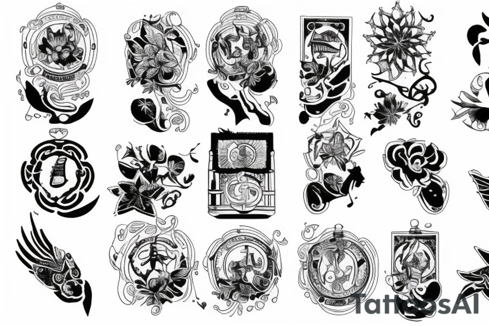CCCP blackwork tattoo idea