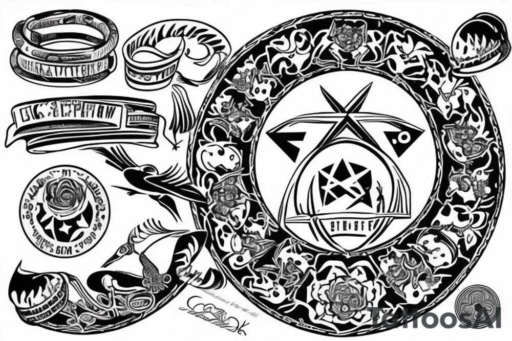 CCCP blackwork tattoo idea