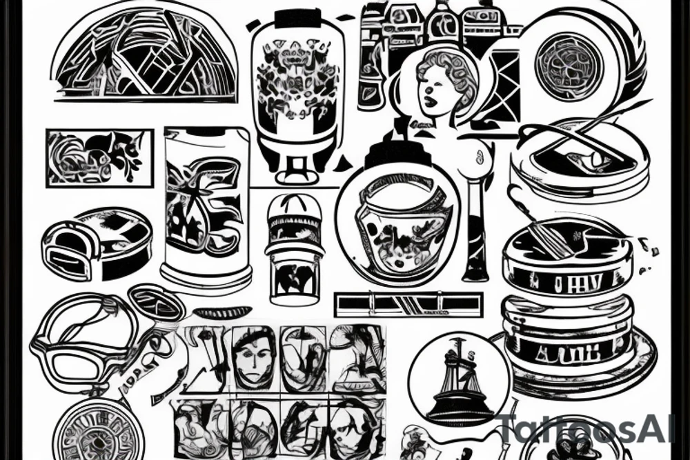 SOVIET blackwork tattoo idea