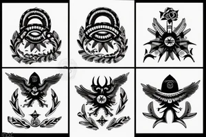 SOVIET blackwork tattoo idea