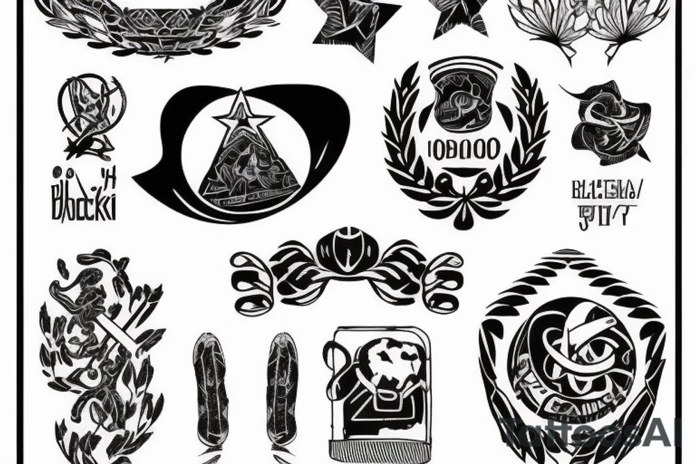 SOVIET blackwork tattoo idea