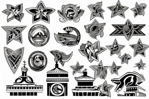 SOVIET blackwork tattoo idea