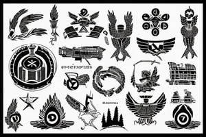 SOVIET blackwork tattoo idea