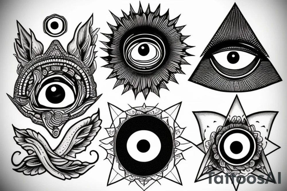 ALL SEEING EYE blackwork tattoo idea