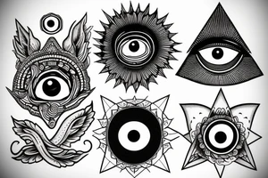 ALL SEEING EYE blackwork tattoo idea