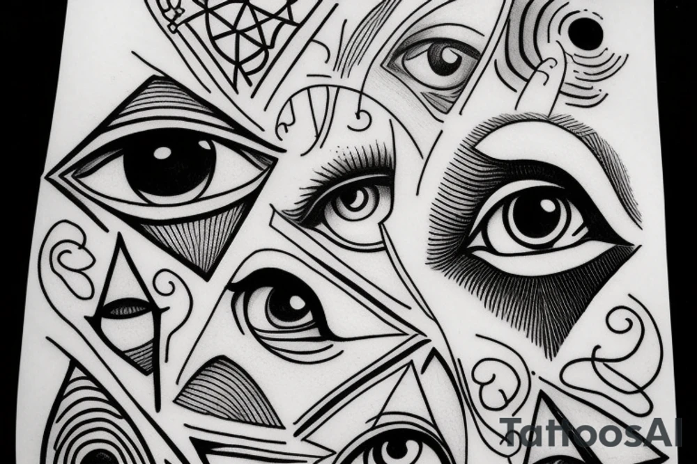 ALL SEEING EYE blackwork tattoo idea