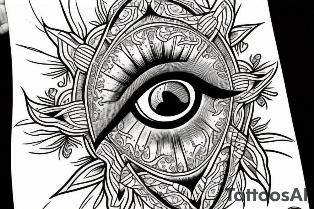 ALL SEEING EYE blackwork tattoo idea