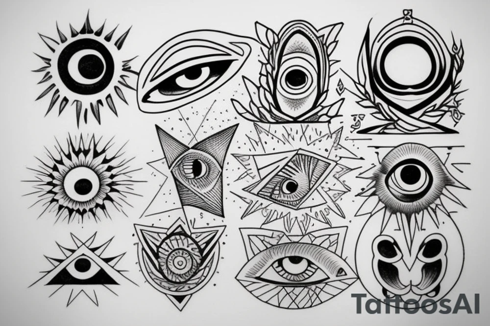 ALL SEEING EYE blackwork tattoo idea