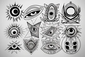 ALL SEEING EYE blackwork tattoo idea