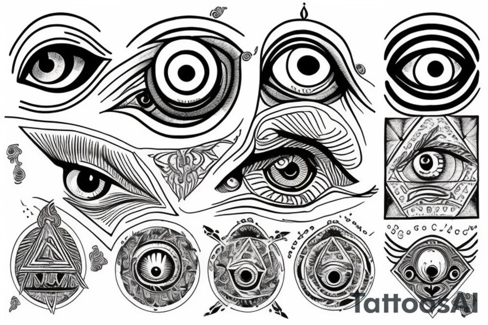 ALL SEEING EYE blackwork tattoo idea