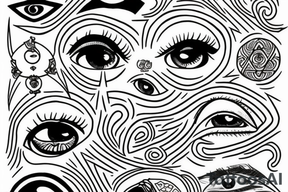 ALL SEEING EYE blackwork tattoo idea