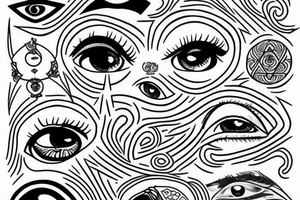 ALL SEEING EYE blackwork tattoo idea