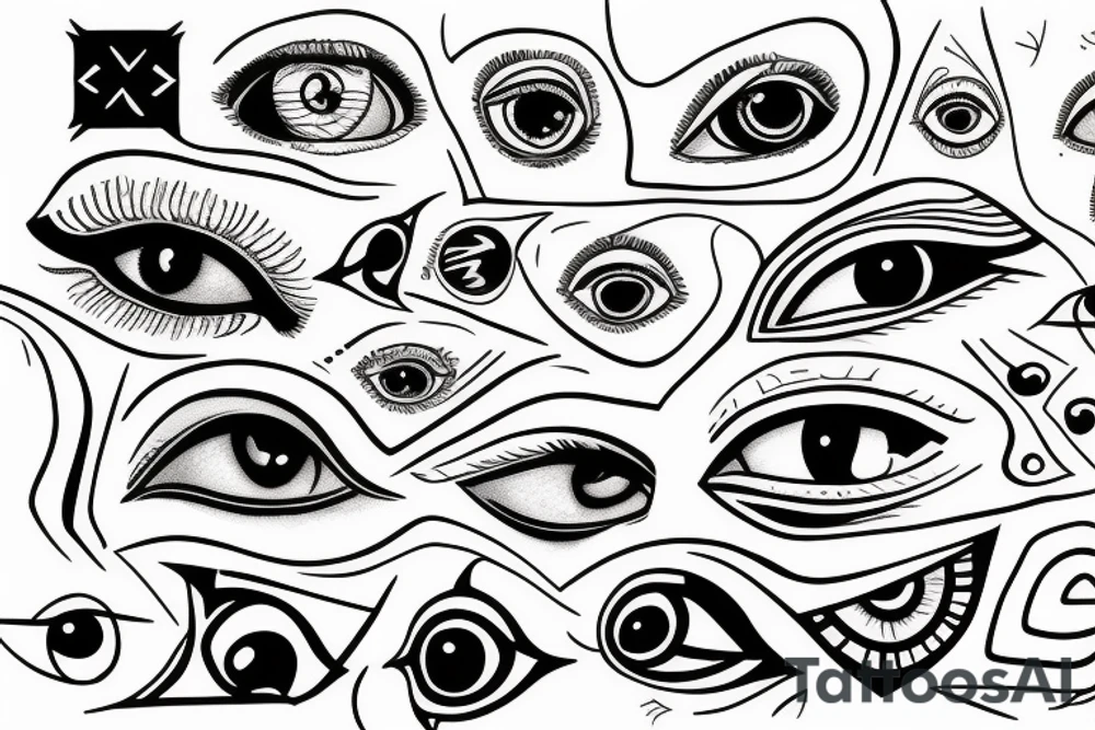 ALL SEEING EYE blackwork tattoo idea