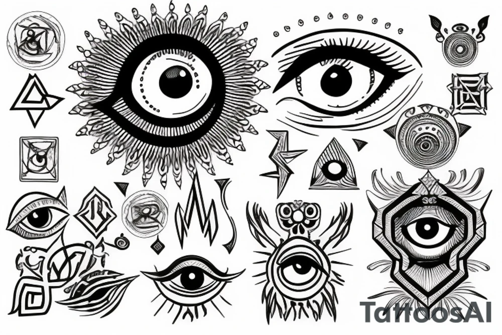 ALL SEEING EYE blackwork tattoo idea