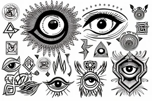 ALL SEEING EYE blackwork tattoo idea