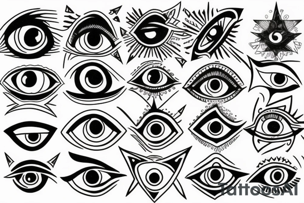ALL SEEING EYE blackwork tattoo idea