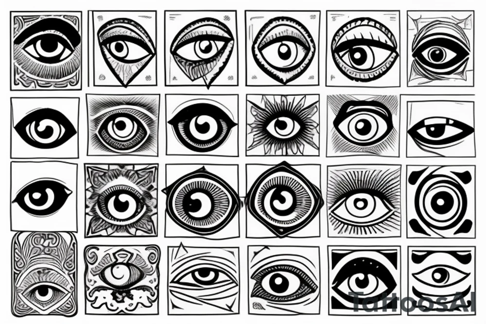 ALL SEEING EYE blackwork tattoo idea