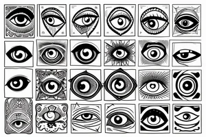 ALL SEEING EYE blackwork tattoo idea