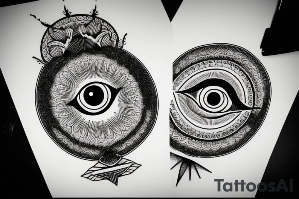 ALL SEEING EYE blackwork tattoo idea
